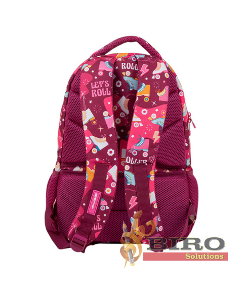 Ghiozdan pentru școală Milan "Roller", 25L, roz